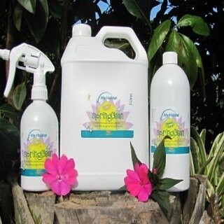 Non-toxic surface cleaner for kitchen, bathroom and usable anywhere indoor or outdoors. Spray on, leave a few seconds and wipe off. Cleans, disinfects, deodorises and lifts your mood all at the same time.